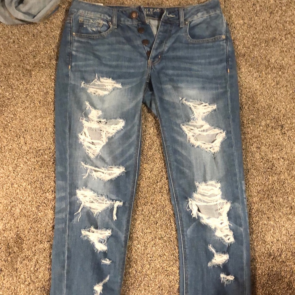 Ripped jeans worn twice